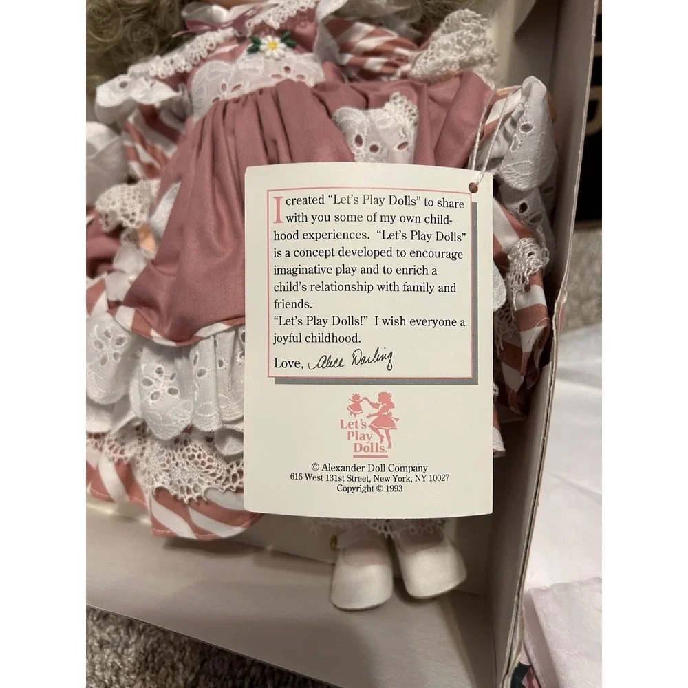 Vintage 1993 Madame Alexander Let's Play Dolls Alice Darling Doll NRFB